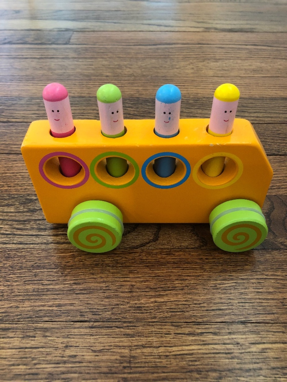Wooden Pop Up Bus Toy
